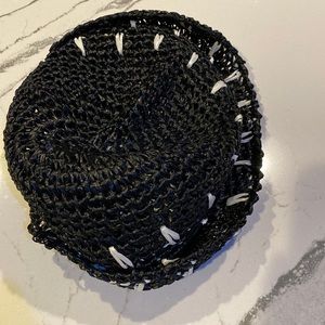 Hand Crocheted Artificial Straw Hat Made in Italy